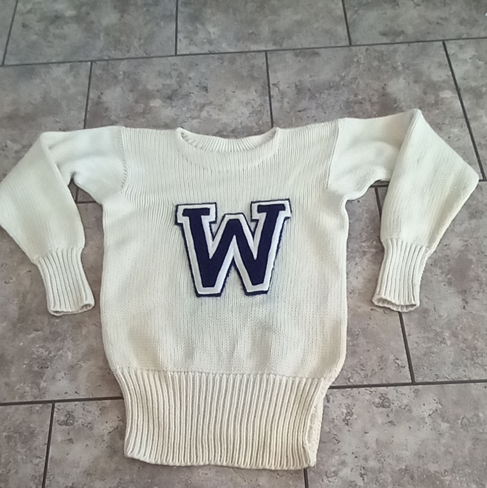 Pre 70s Virgin Wool Letterman Sweater